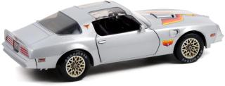 Pontiac Firebird \"Fire Am\" 1977  by Very Special Equipment (VSE) *Artisan Collection*, silver with hood bird Greenlight 1:18